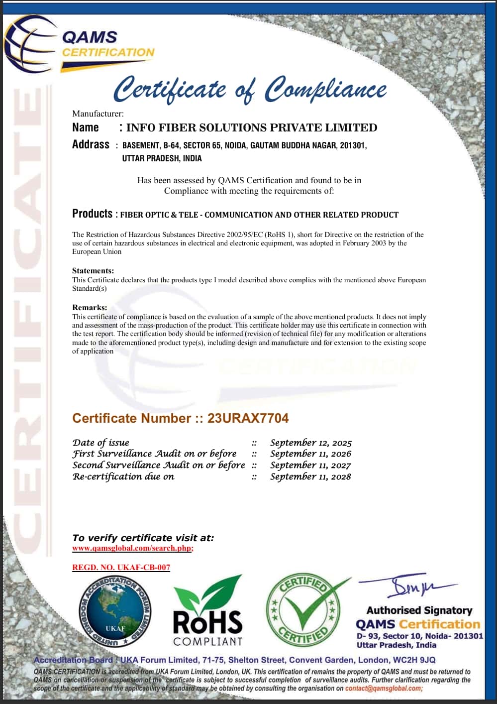 Corporate Accreditation Certificate